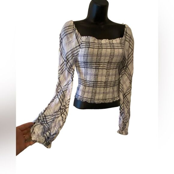 INC International Concepts fitted plaid crop top NWOT juniors size S. - Picture 9 of 10